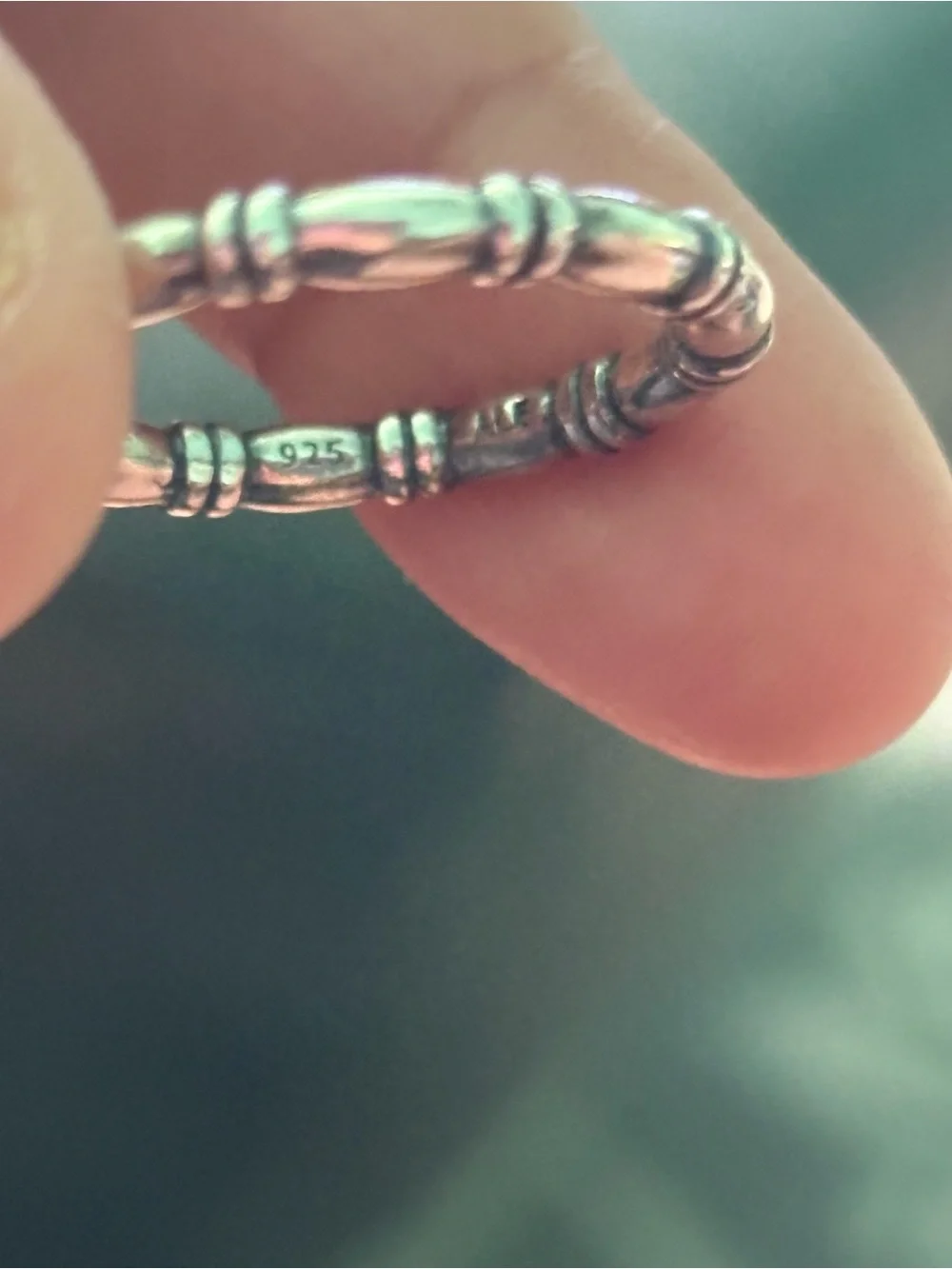 Pandora Silver Beaded Stack Ring